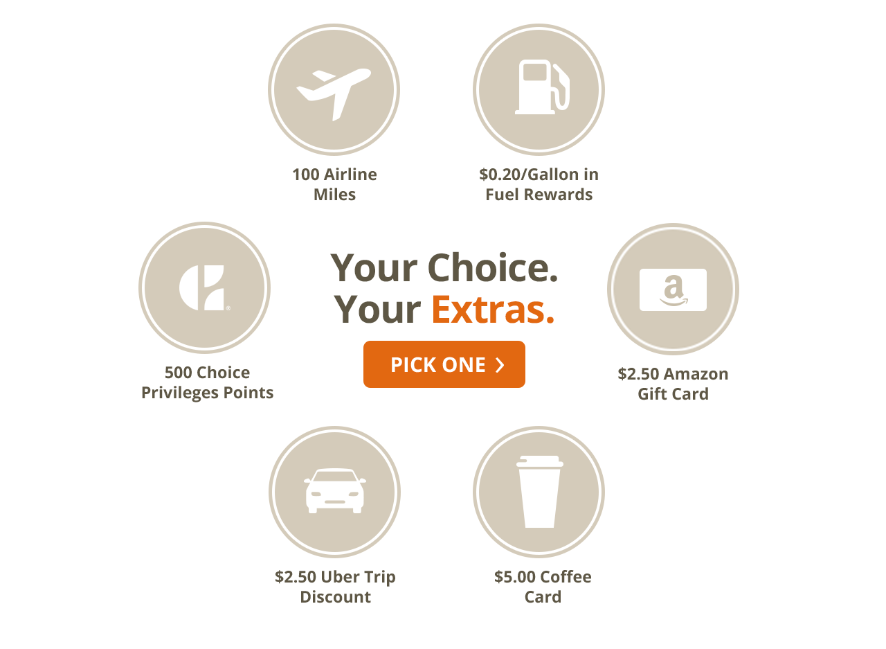 Your Choice. Your Extras.