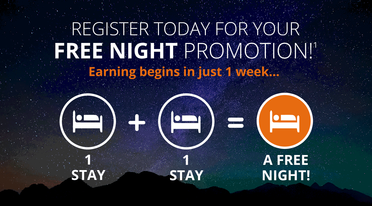Register today for our free night promotion