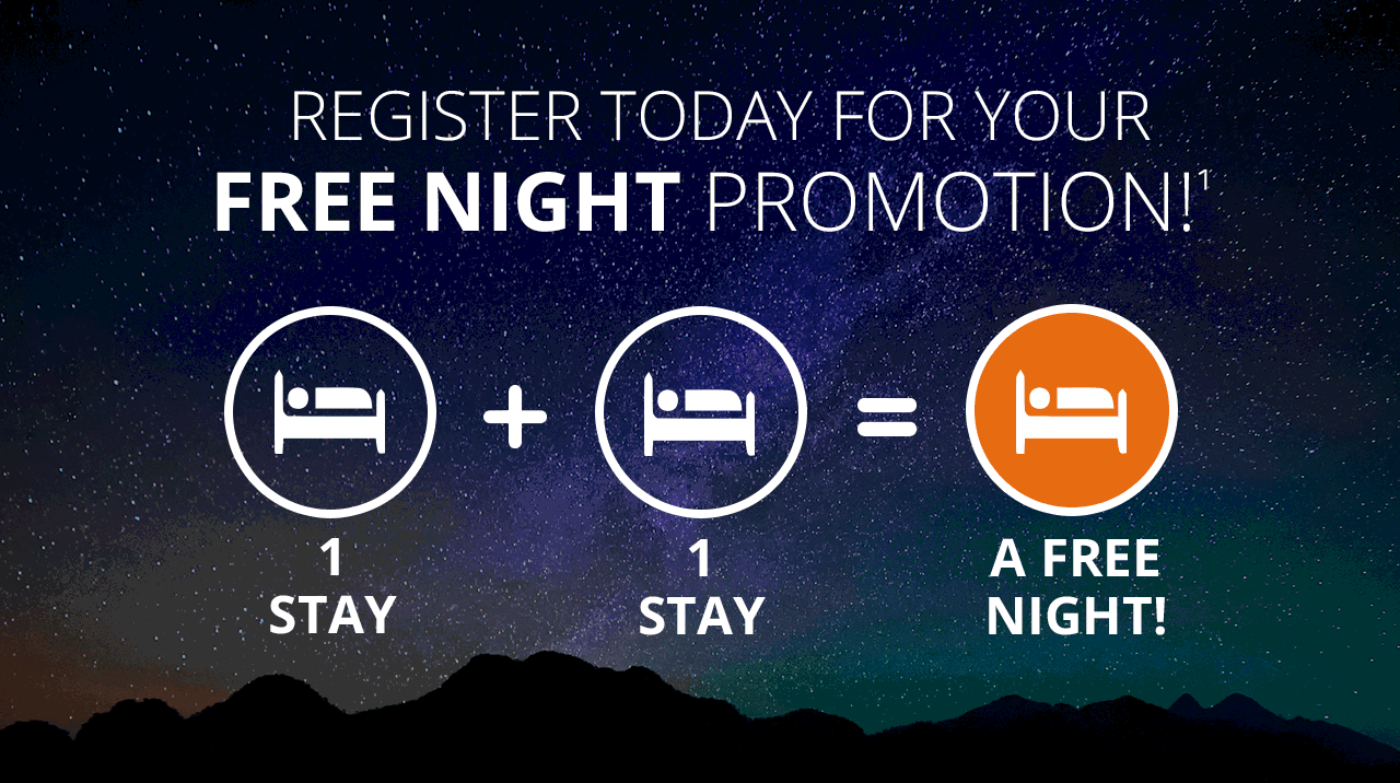 Register today for our free night promotion