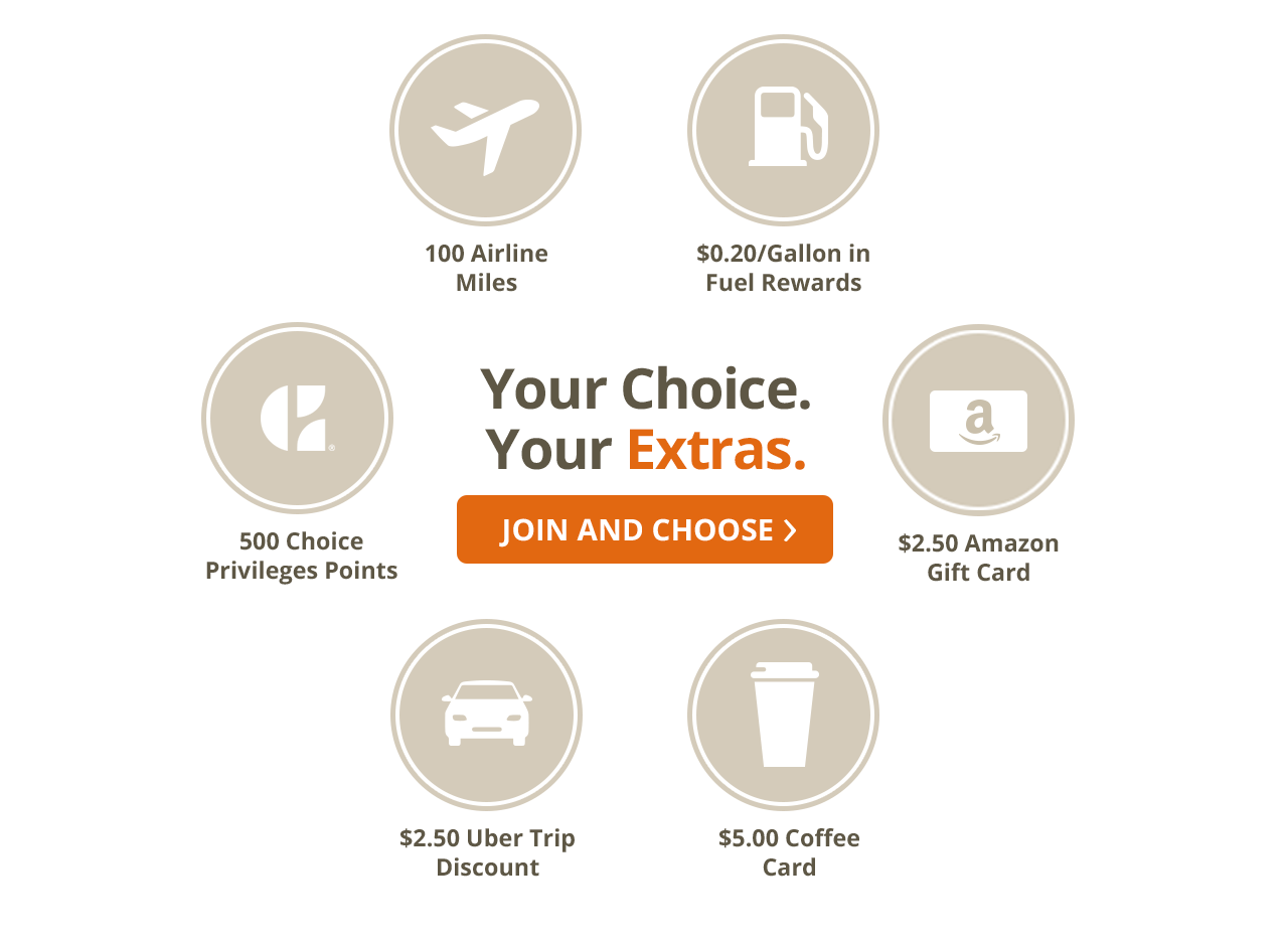 Your Choice. Your Extras.