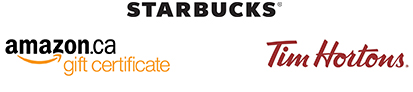 Choisissez un petit &laquo;extra&raquo; de Amazon.ca, Starbucks et Tim Hortons&reg;