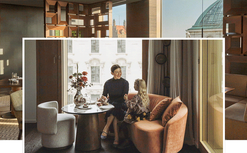 Animated gif rotating through the various lifestyle scenes set in different environments.