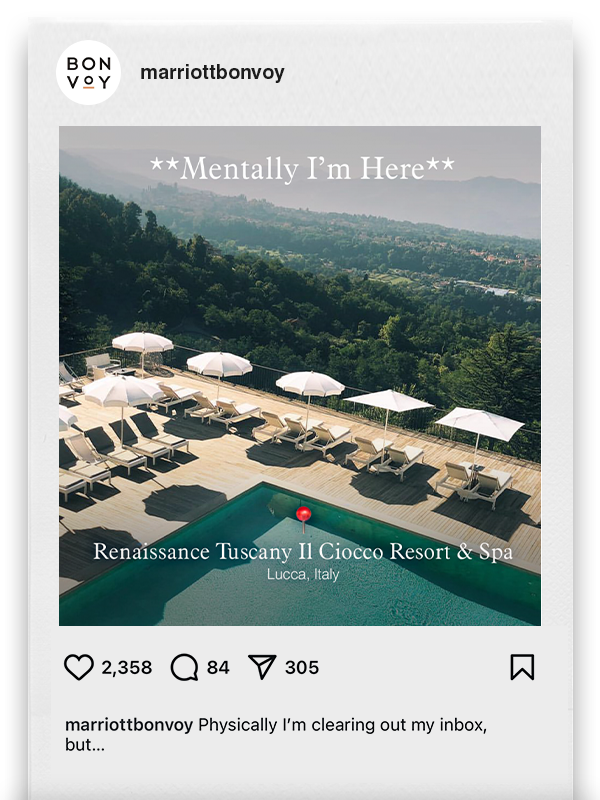 Instagram post about visiting Italy.