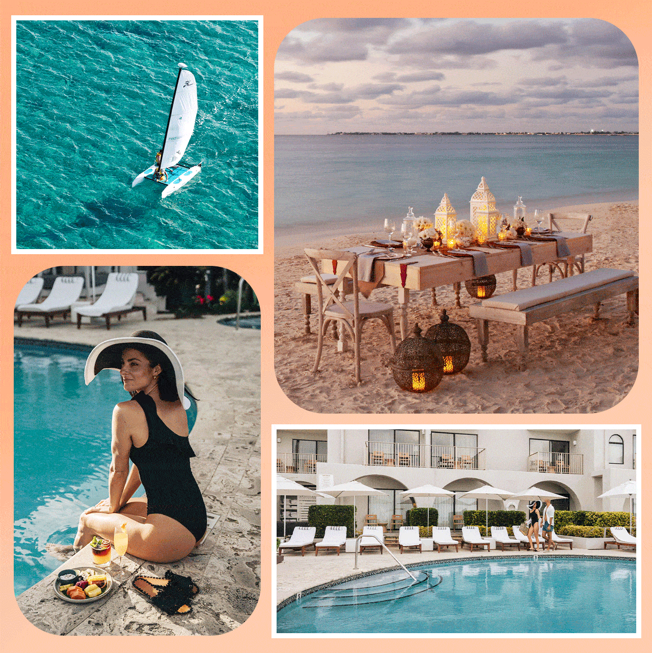 Animated hero showing destination and property photos of the Grand Cayman Marriott Resort.