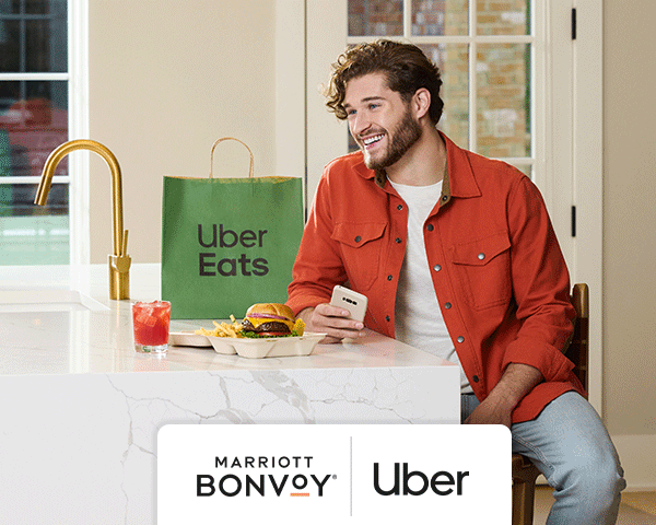 Links to Marriott Bonvoy and Uber partner landing page.
