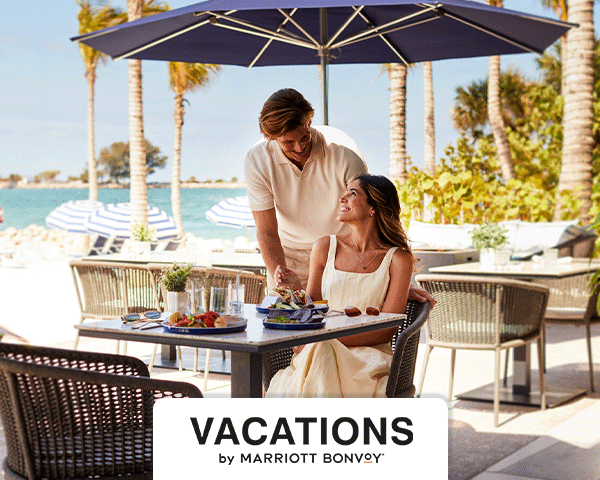 Links to Vacations by Marriott Bonvoy landing page.