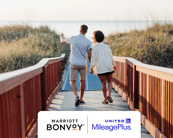 Redirects to Marriott Bonvoy and United MileagePlus partnership page.