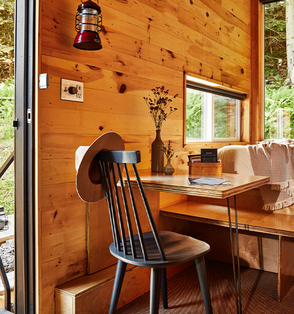 View of a Postcard Cabin.