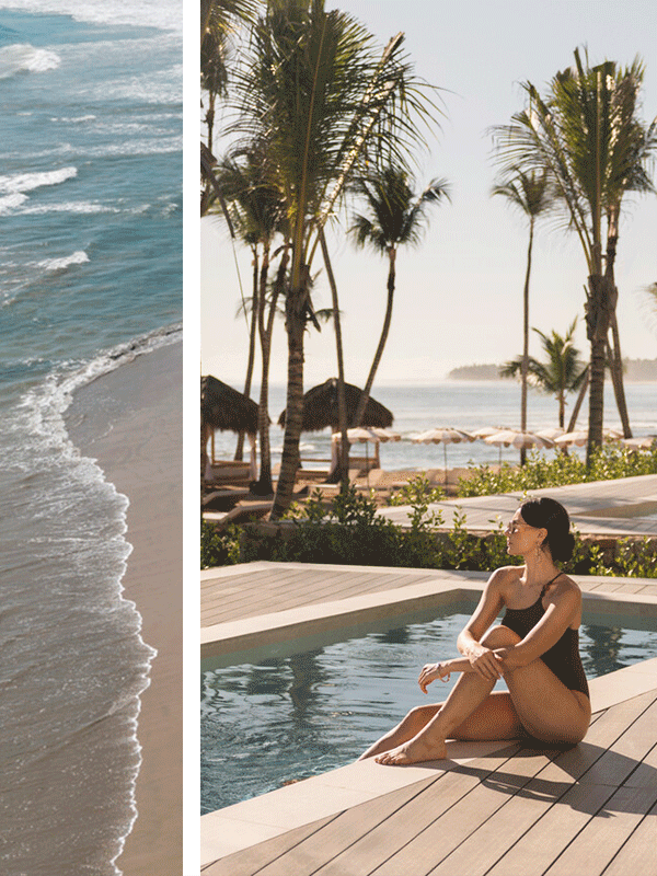 Animation showcasing lifestyle imagery from W Punta Cana, Adult All-Inclusive.