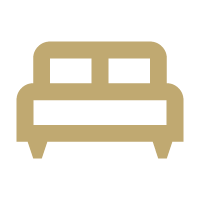Gold bed icon.