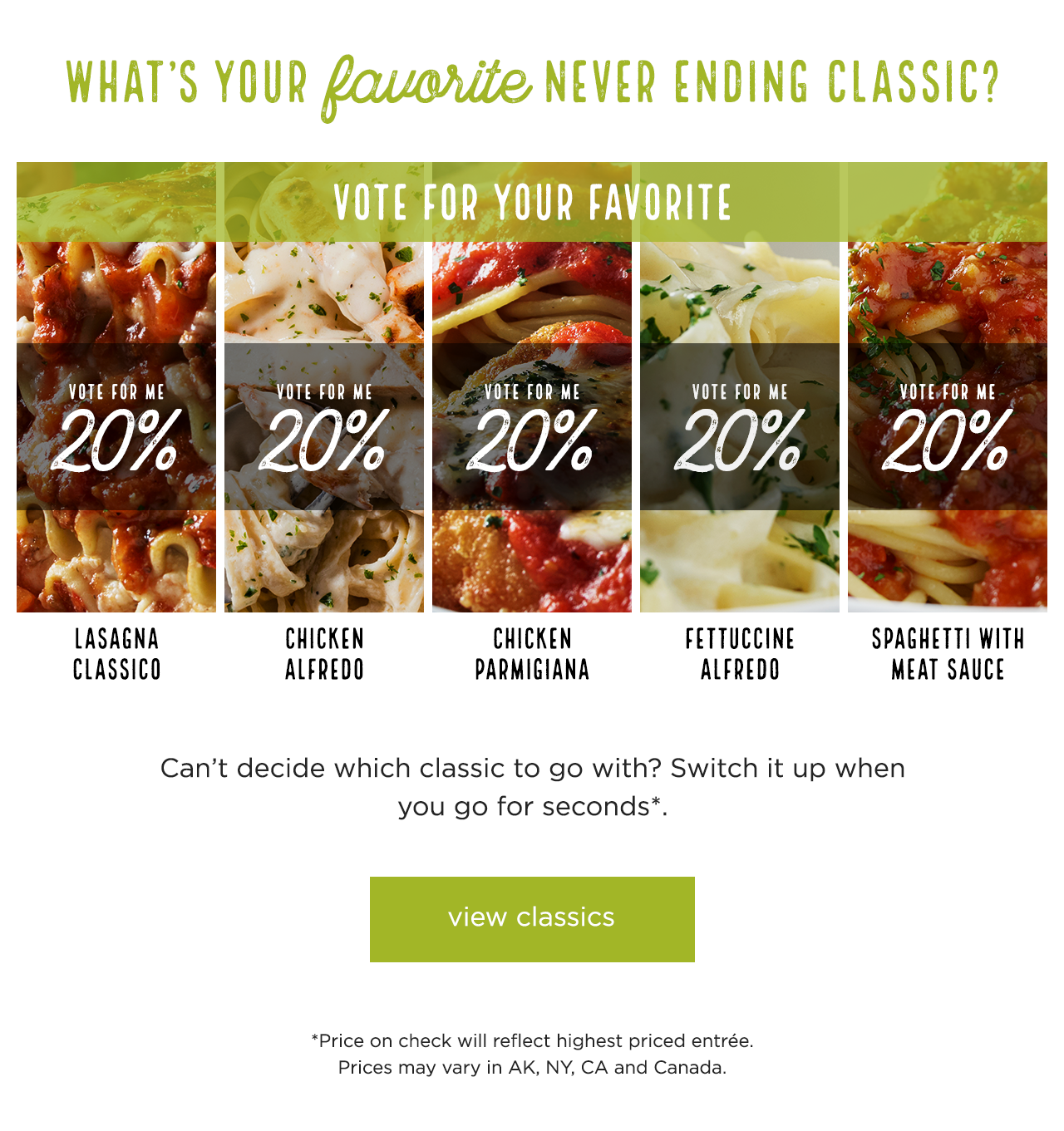 What's your favorite never ending classic? Vote for your favorite.