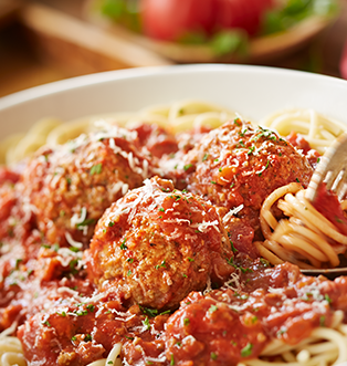 Spaghettie and meatballs