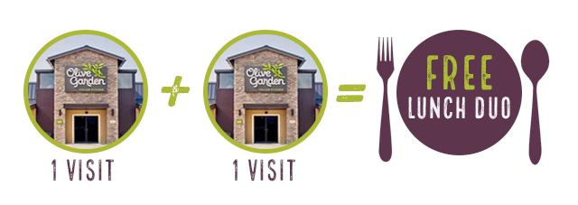 2x visits = FREE Lunch Duo