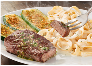  Sirloin with Fettuccine Alfredo