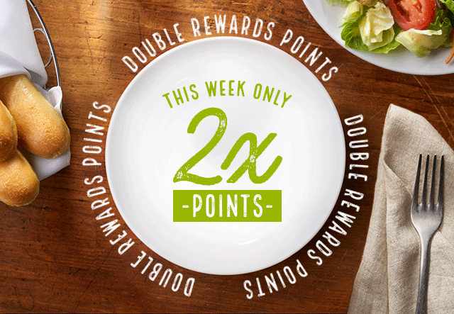 Double Rewards Points - This Week Only 2X points