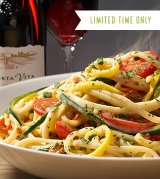 Limited time only. Spiralized Veggie Pasta. 