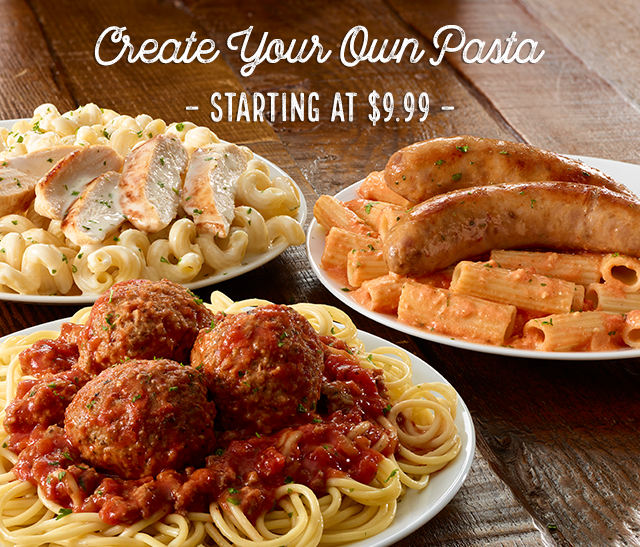Create Your Own Pasta starting at $9.99