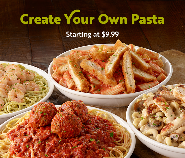 Create Your Own Pasta starting at $9.99