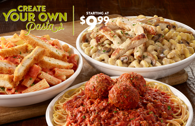 Create Your Own Pasta starting at $9.99