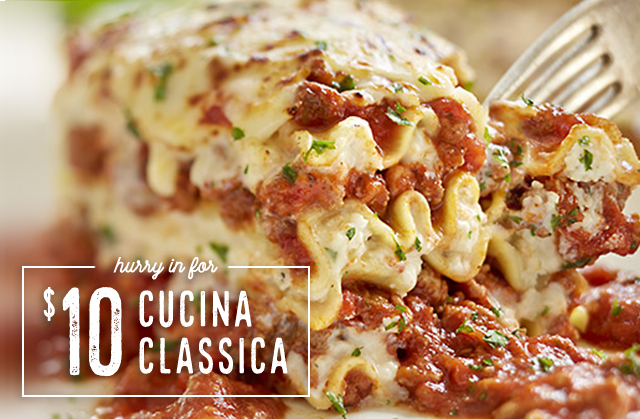 hurry in for $10 cucina classica