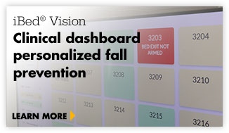 iBed Vision clinical dashboard personalizated fall prevention. Learn more