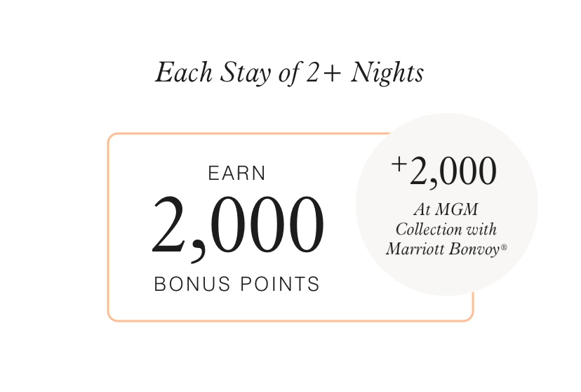 Earn up to 4,000 bonus points on each stay.