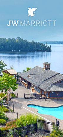 JW Marriott The Rosseau Muskoka Resort & Spa, links to property website.