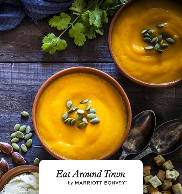 Cozy fall pumpkin soup.