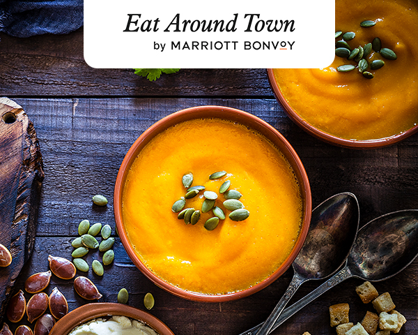 Cozy fall pumpkin soup.