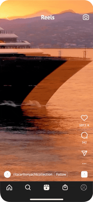 Animated gif of video footage from Luminara in the Maldives.