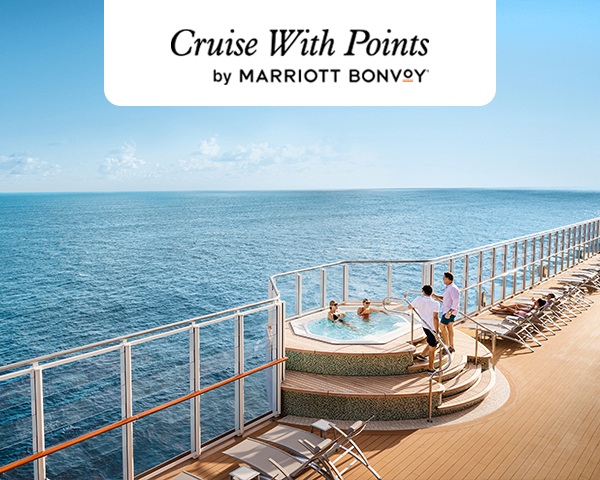 Ocean view of cruise ship deck.