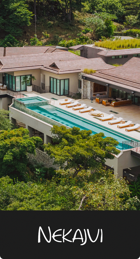 Animated GIF of the Exterior view of the pool and treetops at Nekajui, a Ritz-Carlton Reserve.