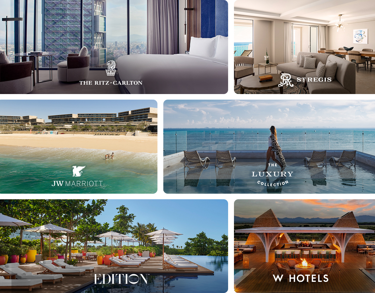 Luxury properties from the Marriott Bonvoy portfolio.