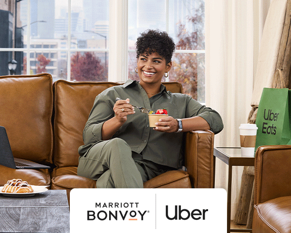 Links to Uber and Marriott Bonvoy partnership page.