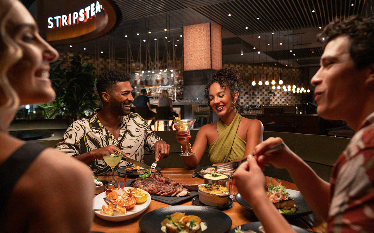 Couple dining out at an MGM Collection restaurant in Las Vegas.