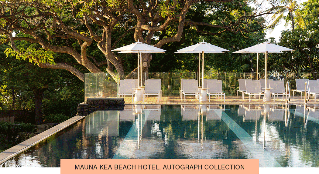 Animation showing imagery of Marriott Bonvoy resorts and pools across the United States.