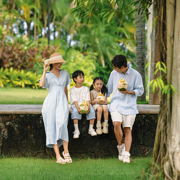 Lifestyle image showing a family at a park in China.
