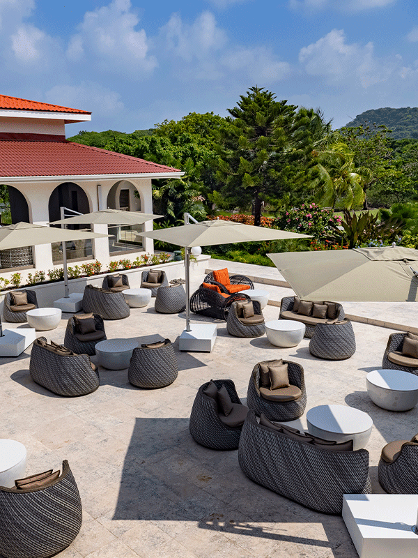 The patio at Royalton Grenada, an Autograph Collection All-Inclusive Resort.
