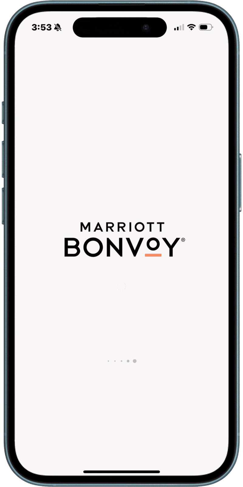 Animated gif the general features of the Marriott Bonvoy App.