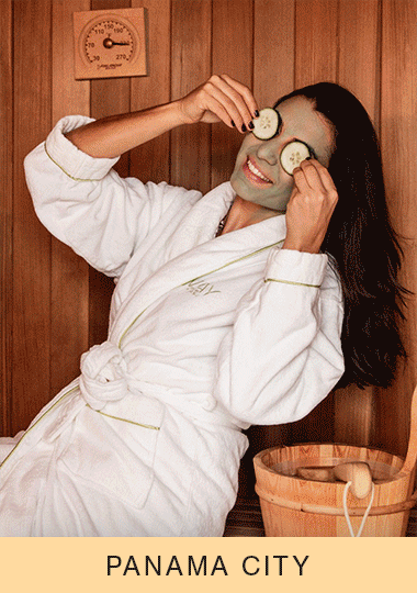 Animation featuring lifestyle and property imagery from AWAY Spa.